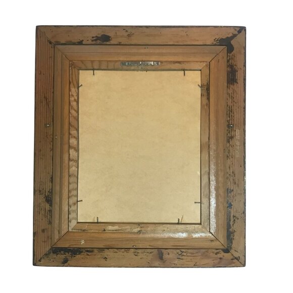 Gold Leaf Wood Wall Mount Art Frame With Linen Insert 14" x 16" - Picture 2 of 7